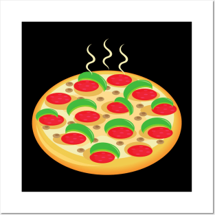 Hot Fresh Pizza Pie Posters and Art